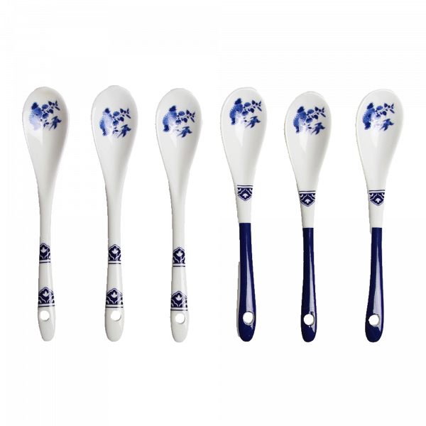Set 6 Porcelain Spoons Rijksmuseum