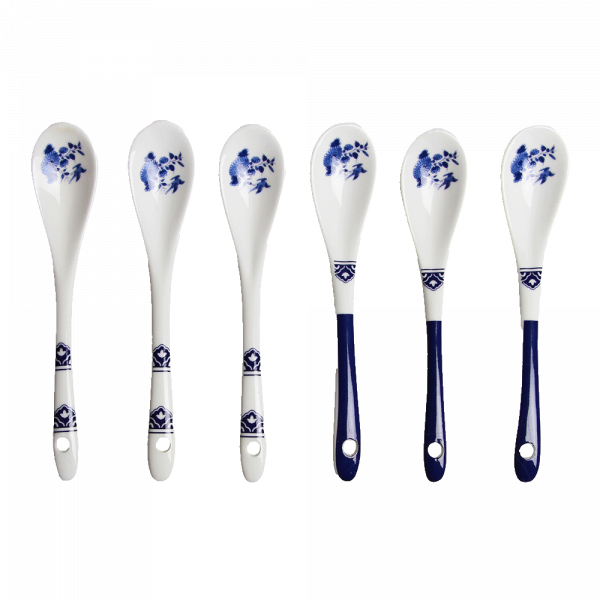 Set 6 Porseleinen Lepels Rijksmuseum