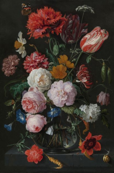 Poster Stillife with Flowers of de Heem