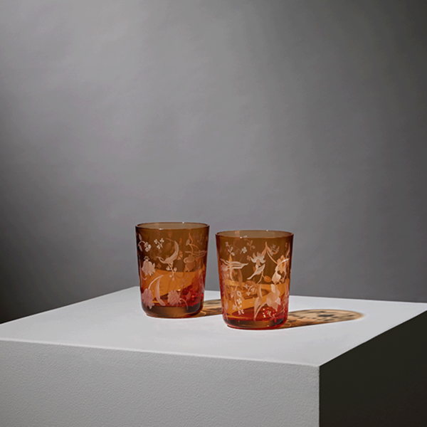 Tumbler set flowers | Orange