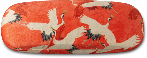 Glasses case Kimono 'Furisode with a Myriad of flying Cranes'