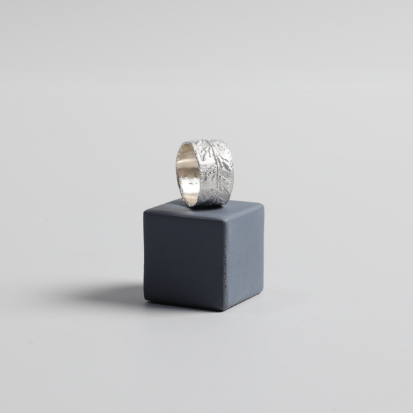 Brede ring S Lace Zilver