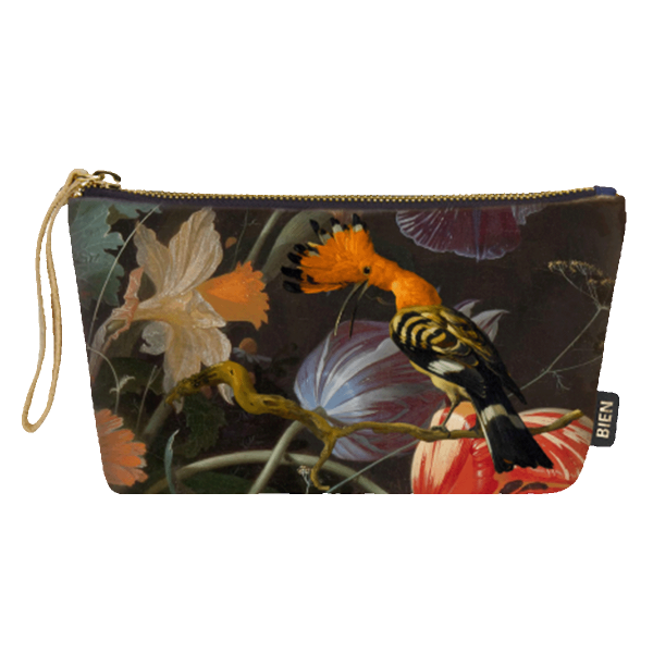 Large pouch hop bird and flowers