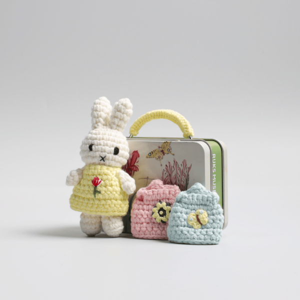 Miffy dress-up doll in suitcase