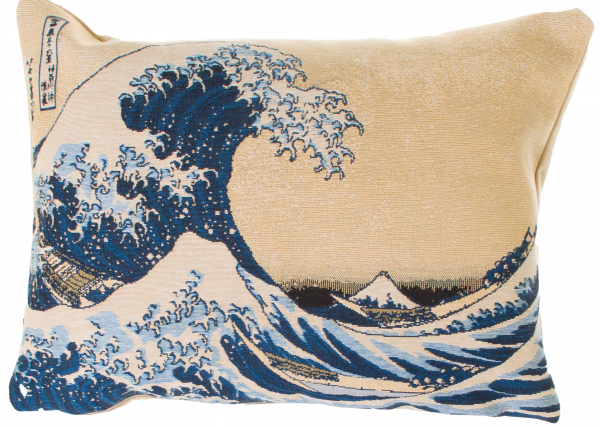 Kussenhoes | Onder de golf voor de kust van Kanagawa door Hokusai