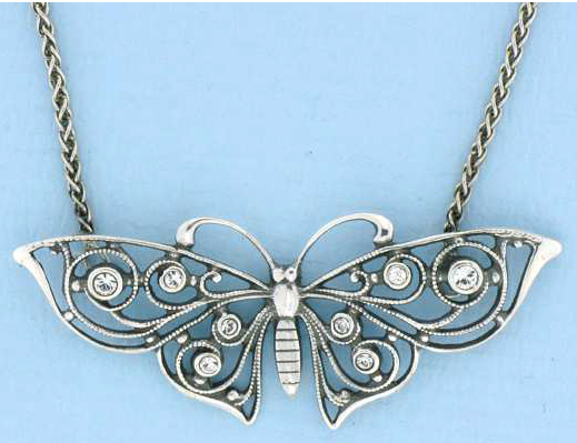Ketting vlinder kristal