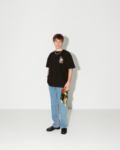T-shirt oyster zwart