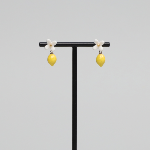 Earrings Lemon Tree porselain