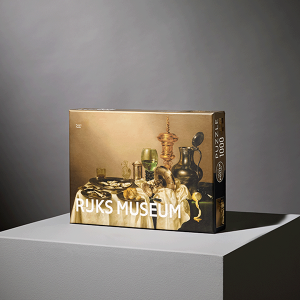 Puzzel Stilleven met vergulde bokaal