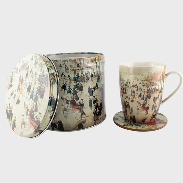 Set Jar Mug Coaster Avercamp