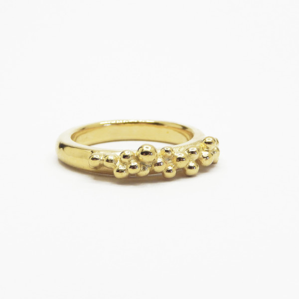 Branding ring | Gold plated | Size 17