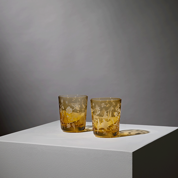 Tumbler set flowers | Yellow