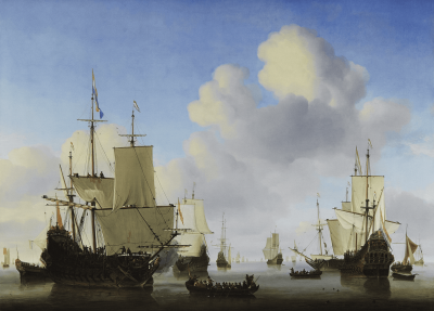 XL poster | Dutch Ships on a Calm Sea | 50x70cm | Rijksmuseum Shop