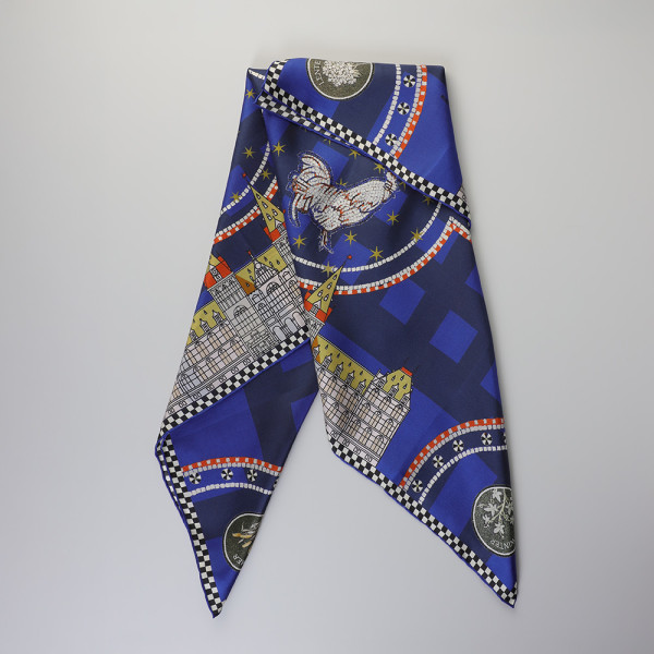 Zijden sjaal Cuypers blauw